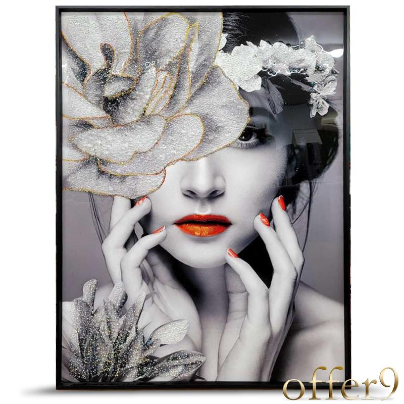 アートパネル 水晶絵 インテリアフレーム おしゃれ 玄関 大型 女性