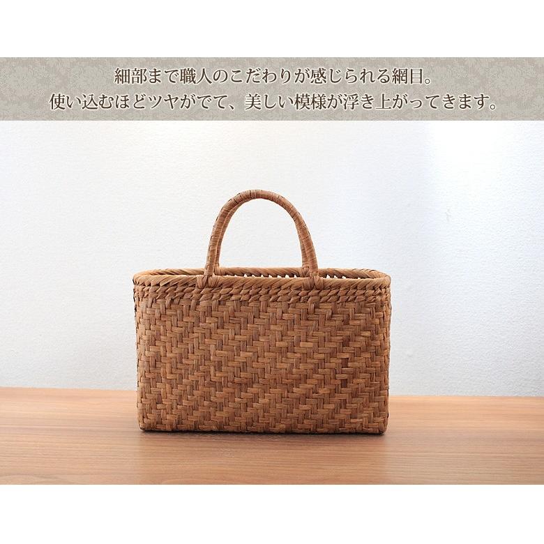 かごバッグ 山葡萄かごバッグ W31xD11xH24cm tsunagu-020 3手紡ぎ