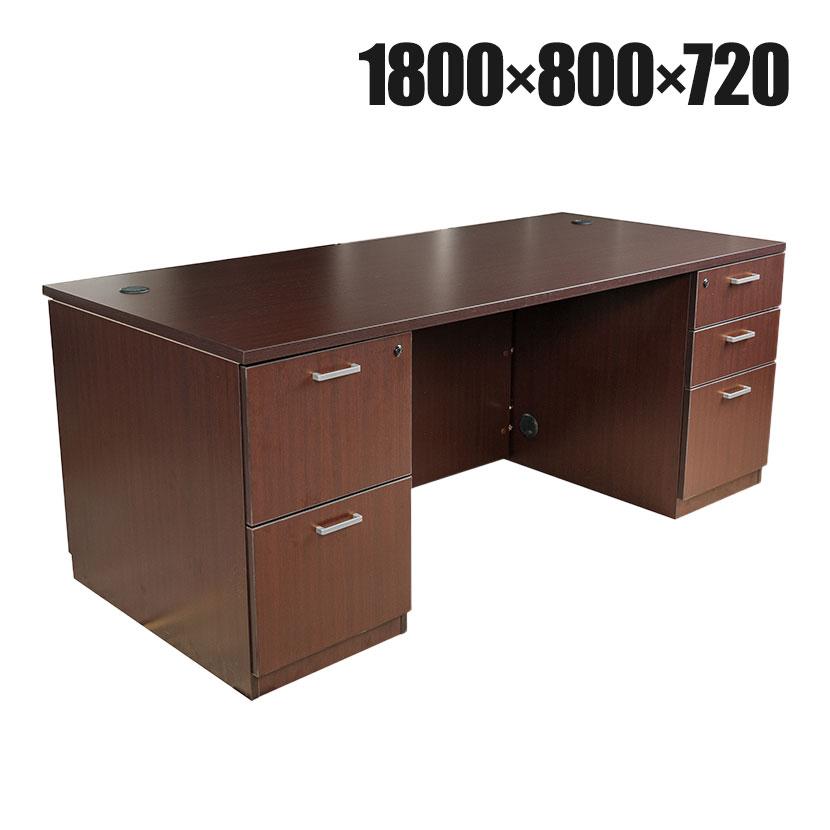 Comai 役員用両袖デスク 社長机 役員用デスク カギ(引出オールロック