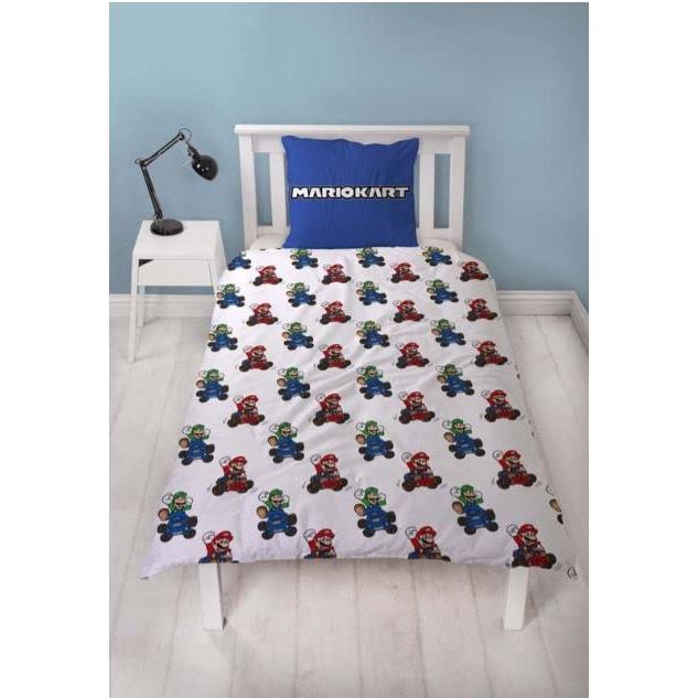 スーパーマリオ マリオカート Super Mario シングルサイズ 掛け布団