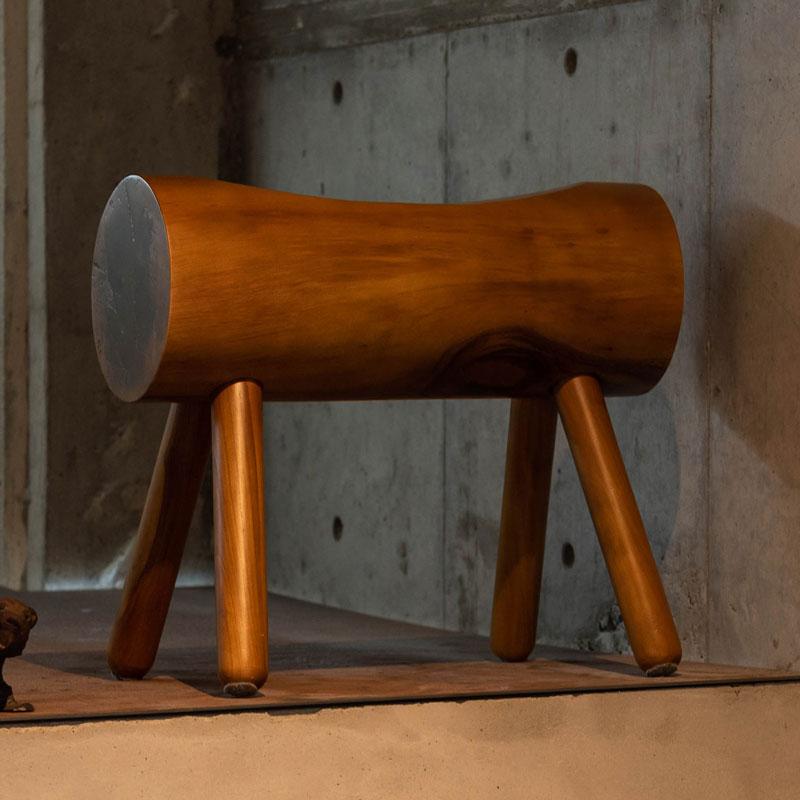 スツール 木製 椅子 おしゃれ 北欧 丸太 木製スツール レトロ