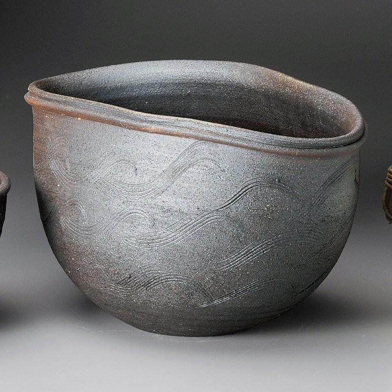 ワイン・シャンパンクーラー 陶器（炭化） ワインクーラー（信楽焼）1