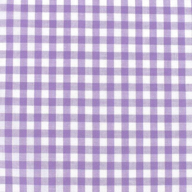 生地 ギンガムチェック 6mm角（G1002L） V.ラベンダー 09Bk22_ : 新宿