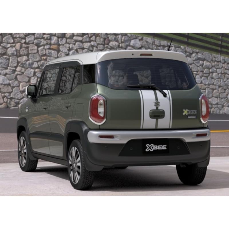 クロスビー (YKT)バックドアデカール(ストライプ/ホワイト)「スズキ