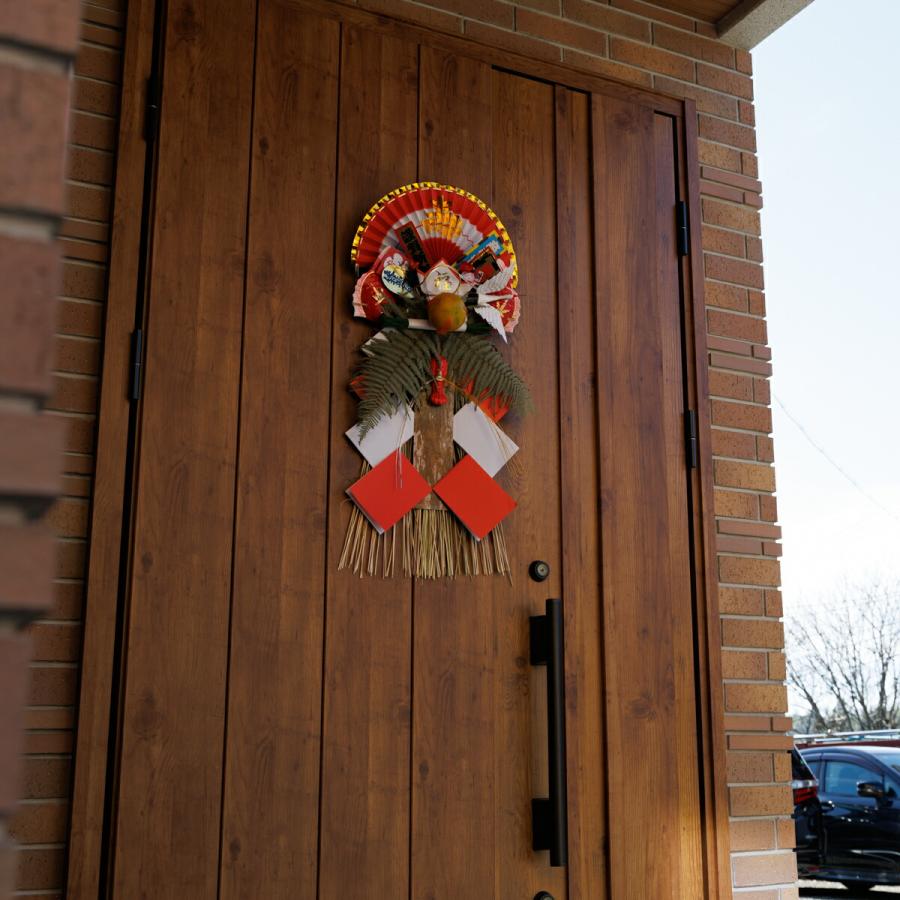 秀〆（HIDESHIME） 正月飾り 玄関 玉飾り 2寸玉 伝統 扇 自宅用 会社