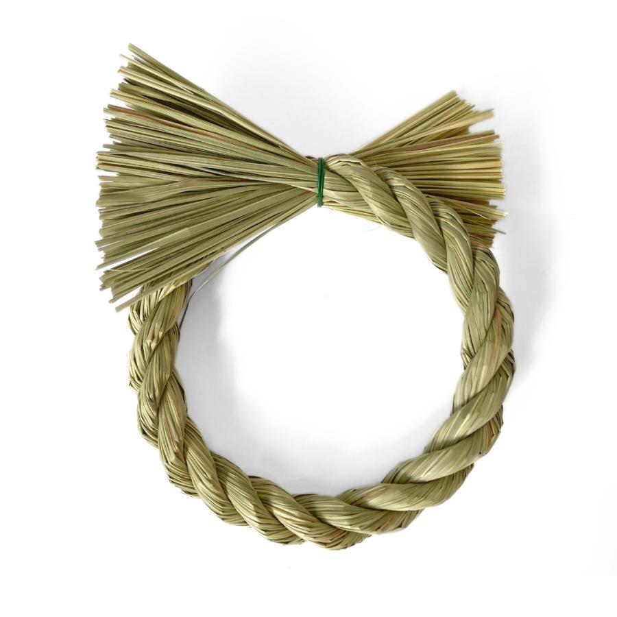 秀〆（HIDESHIME） しめ縄 材料 リース 土台 草 丸 18cm 縦 36cm