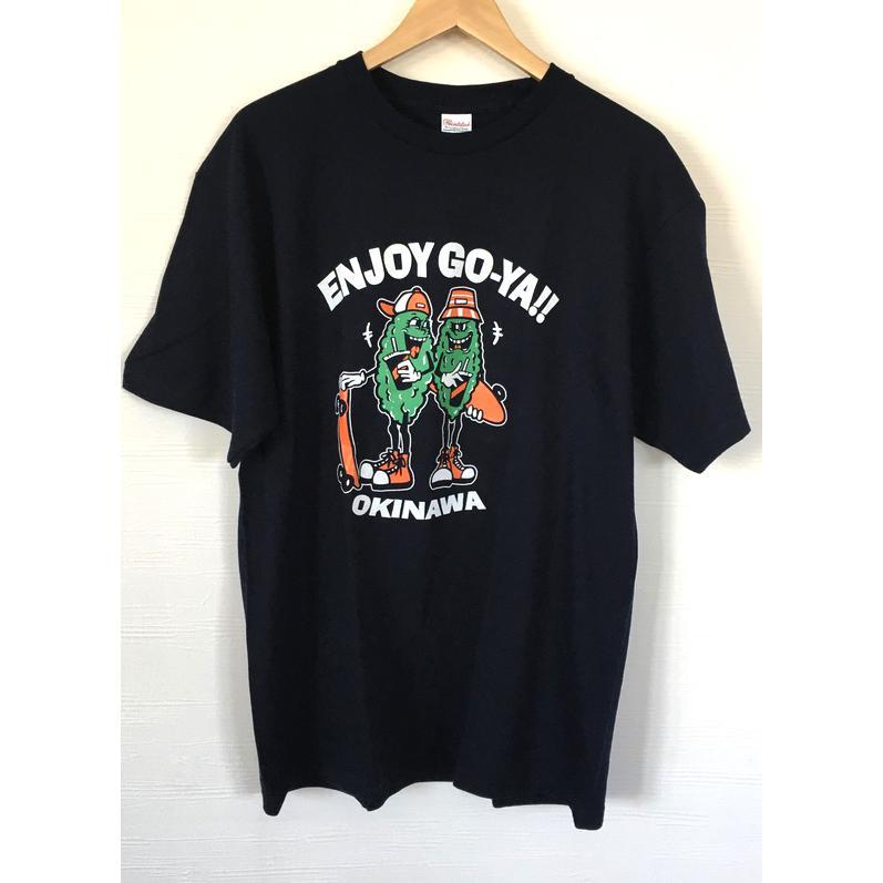 沖縄TシャツENJOY GO-YA エンジョイゴーヤ 紺 半袖 : Tz-ocean - 通販
