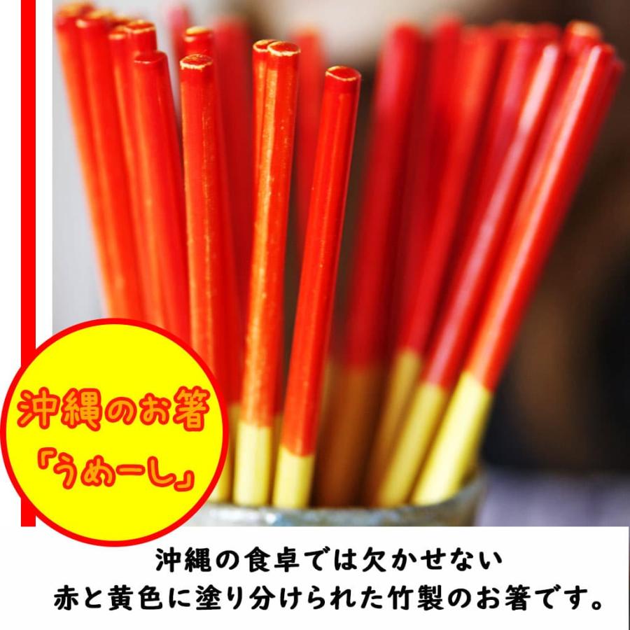 竹塗箸 10膳入り 沖縄限定 赤黄箸 国産 2個セット : Compass沖縄