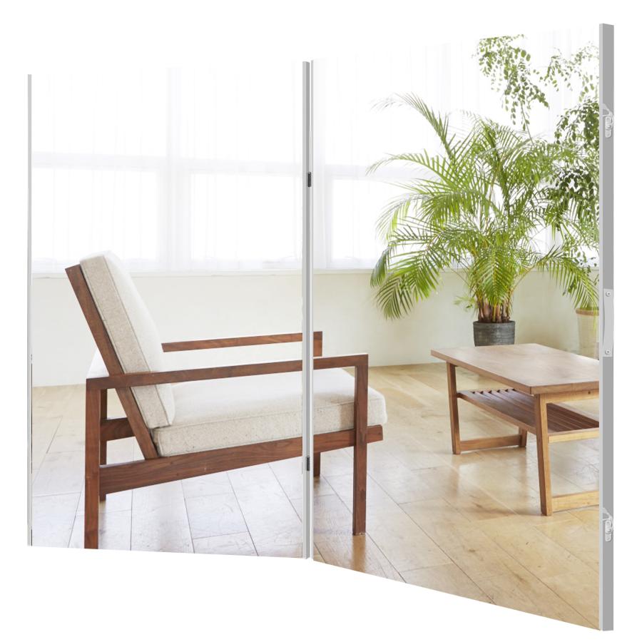 フィルムミラー 割れない鏡 折りたたみ 180度 360度展開 100cmx2枚