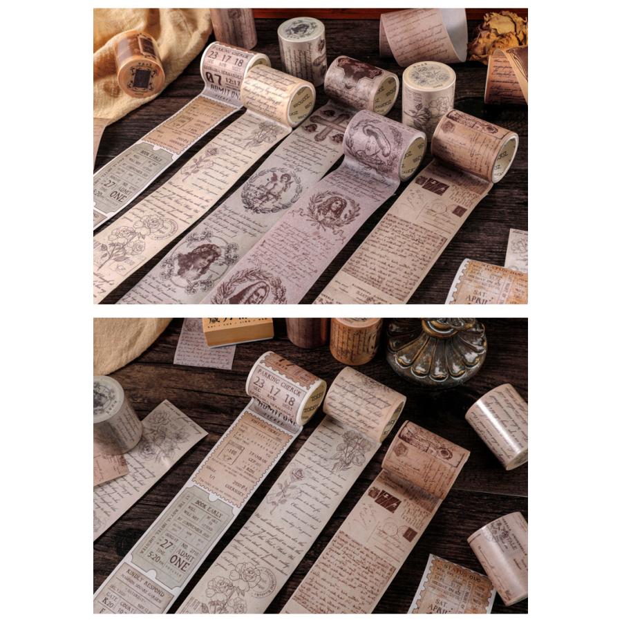 即日出荷 海外 マスキングテープ 珍しい ◇幅5cm 15種類◇ 透ける 英語