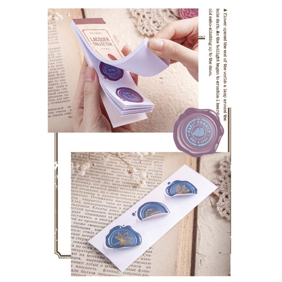 海外シール ブック シーリング ワックス スタンプ 風 シール 90枚 30