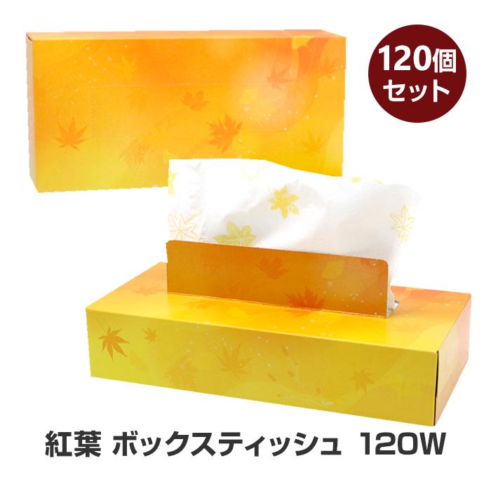 2024 紅葉 ボックスティッシュ 120W 120個セット(2c/s)(20120139) 240
