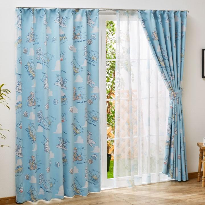 Disney（ディズニー） トイストーリー 2級 遮光 カーテン レース 4枚組