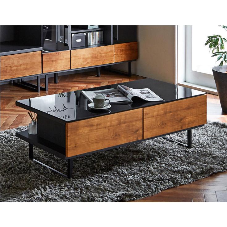 テーブル 収納付き 国産 大川家具 ローテーブル センターテーブル 収納