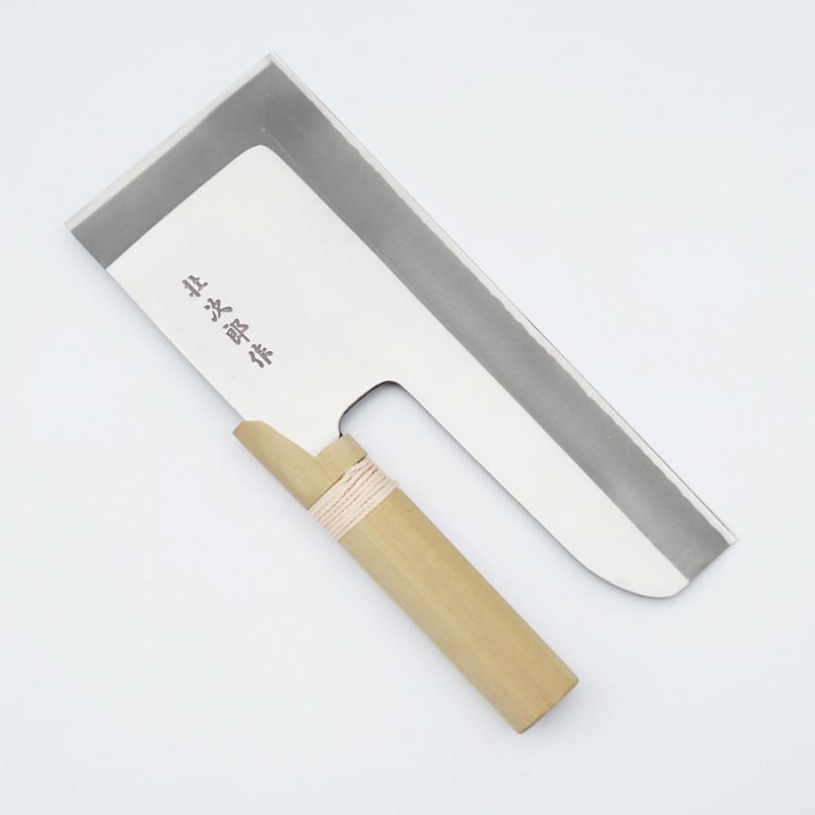 めん切り包丁 壮次郎27cm 白木柄 ステンレス そば切り 包丁 蕎麦切り