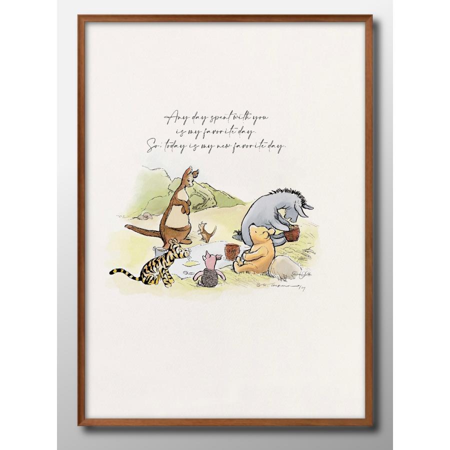 ポスター クラシックプー くまのプーさん 絵画 インテリア A3サイズ