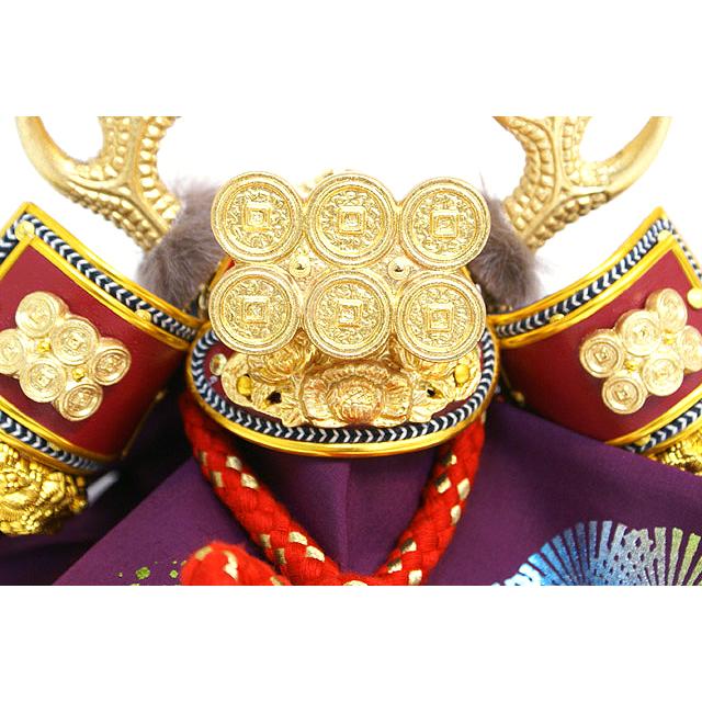 五月人形 真田幸村 六文銭 兜 コンパクト 収納飾り 人形屋 : 久月