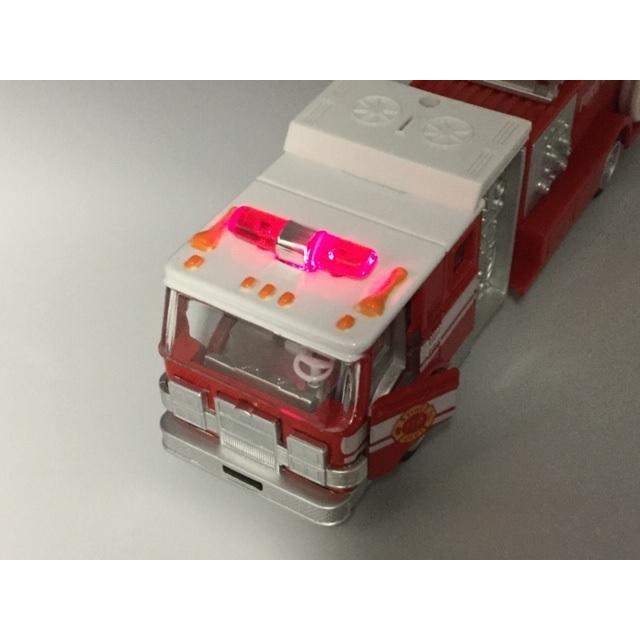 アメリカン消防車 お得な2台セット 赤 サイレン音 パトライト点滅