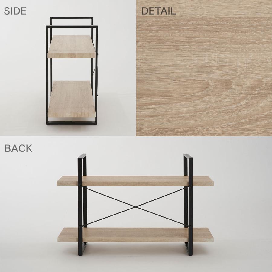 LOWYA（ロウヤ） オープンシェルフ おしゃれ 幅100 2段 スチールラック