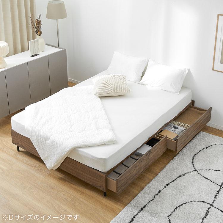 LOWYA（ロウヤ） ベッド マットレスセット S シングル 収納 収納付