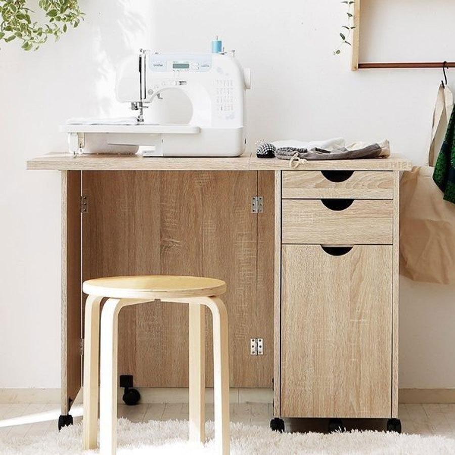 LOWYA（ロウヤ） ミシン台 折りたたみ 作業台 裁縫 コンパクト