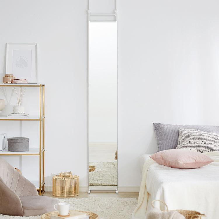 LOWYA（ロウヤ） 全身鏡 姿見 突っ張り ミラー 幅30cm おしゃれ 玄関