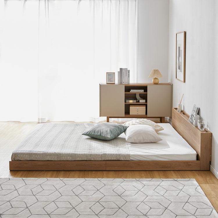 LOWYA（ロウヤ） ベッド ベッドフレーム単品 ヘッドボード D ダブル