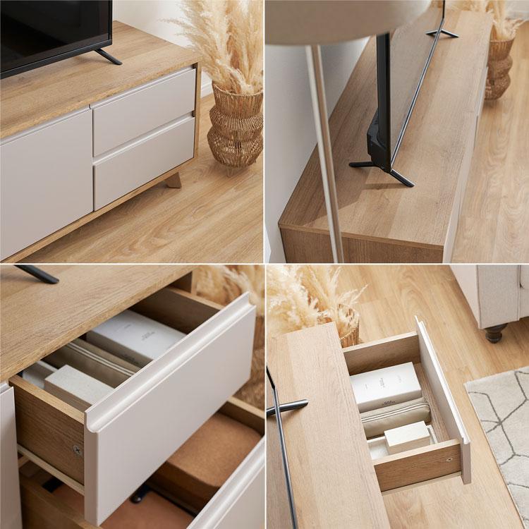 LOWYA（ロウヤ） テレビ台 テレビボード ローボード 木製 引き出し付き