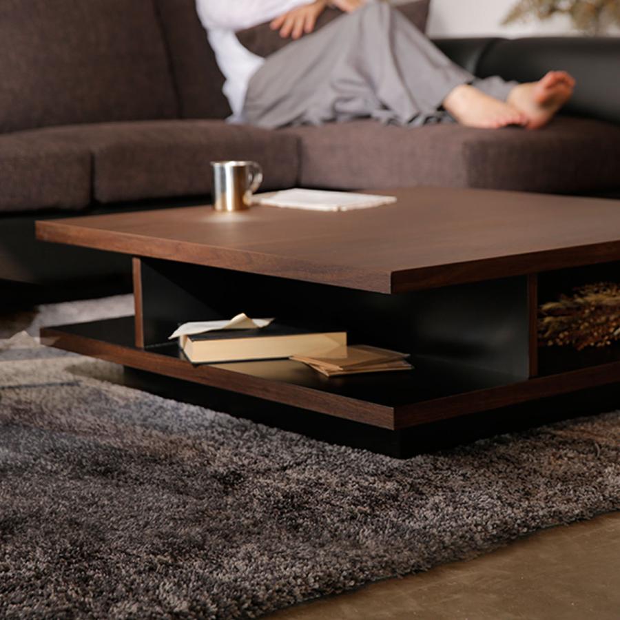 LOWYA（ロウヤ） テーブル 収納 リビングテーブル ローテーブル