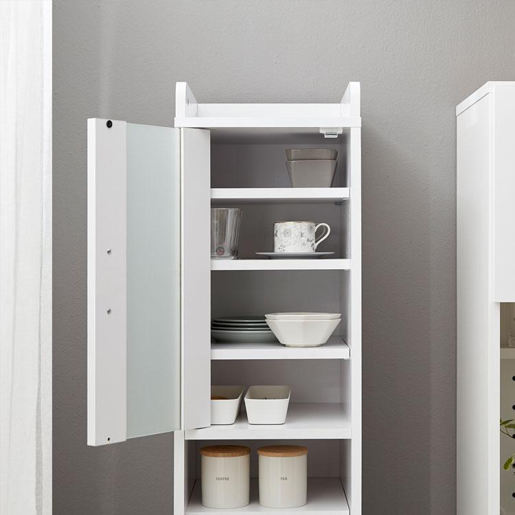 LOWYA（ロウヤ） 食器棚 おしゃれ スリム レンジ台 隙間 ラック