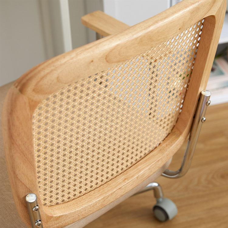 LOWYA（ロウヤ） デスクチェア ラタン調チェア おしゃれ オフィス