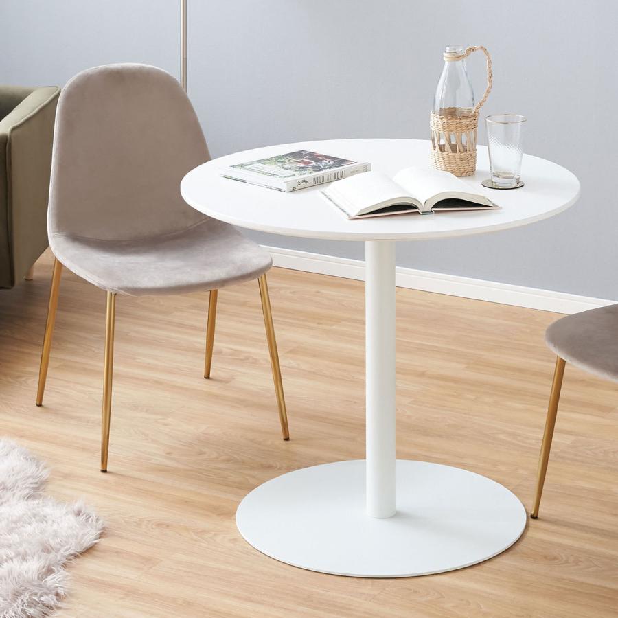 LOWYA（ロウヤ） ダイニングテーブル 丸テーブル 丸 ホワイト 白 円形