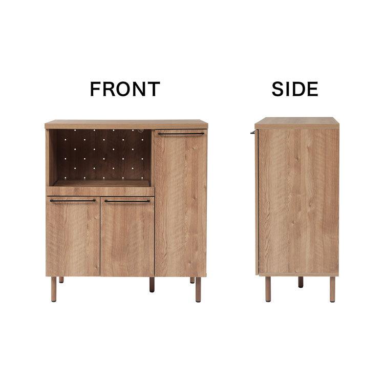 LOWYA（ロウヤ） 食器棚 キッチンボード 90cm おしゃれ シンプル 国産