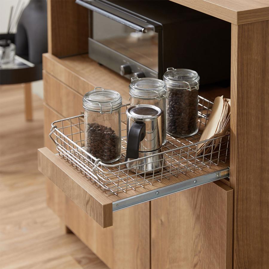 LOWYA（ロウヤ） キッチンカウンター 食器棚 おしゃれ 収納 90cm 作業