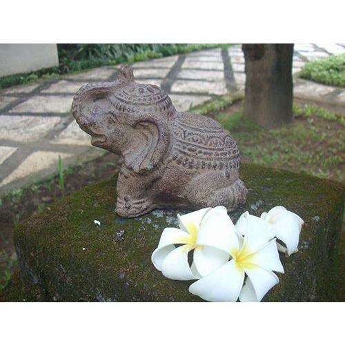 石像 置物 インテリア オブジェ 石 彫刻 像 ゾウ アンティーク