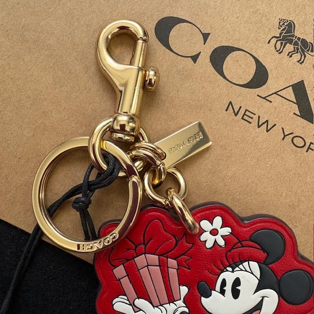 COACH（コーチ） x ディズニー コラボ ミニーマウス キーホルダー