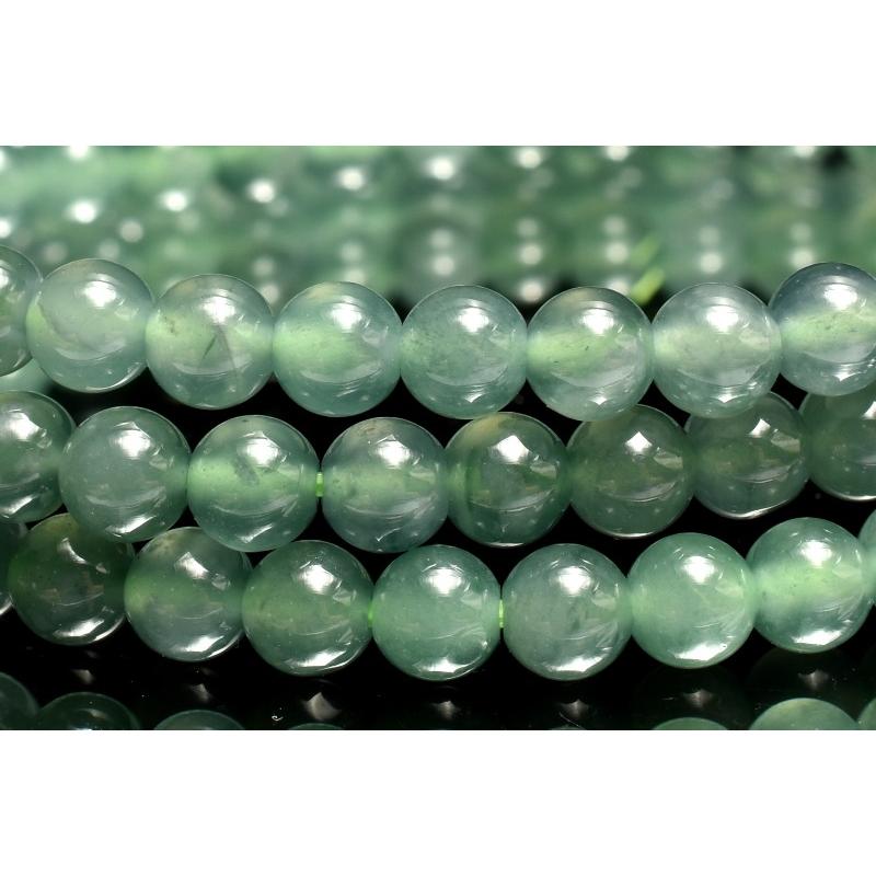 グアテマラ産◇希少 ブルージェダイト 青翡翠 4mm 3連タイプ