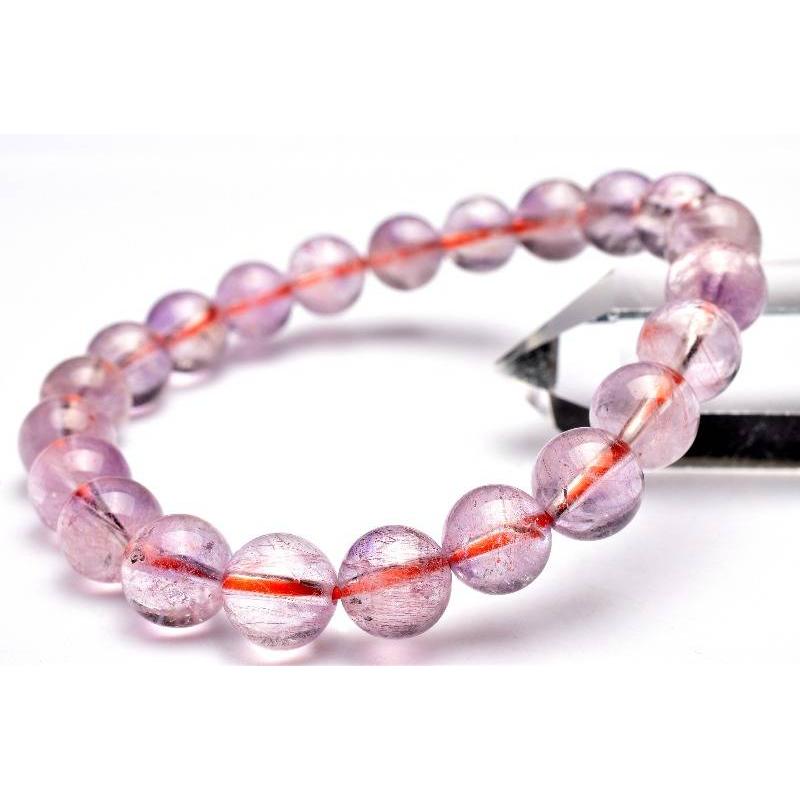 1点物】高品質◇華やか ピンクスーパーセブンアメジスト 8.5mm