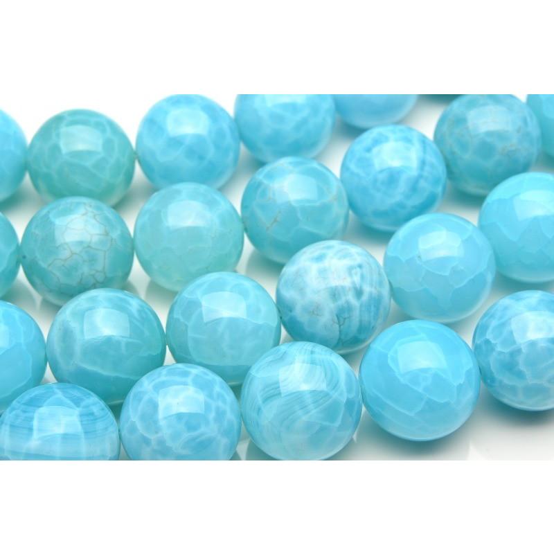 ラリマーブルー龍紋瑪瑙 ドラゴンアゲート 16mm 1連（38cm）_R5525-16