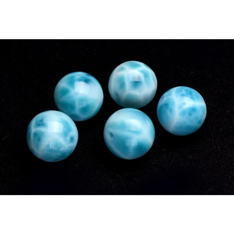 超極上品！！SA級 ラリマー 14.5mm 高級 粒売り (貫通穴) ビーズ 1個