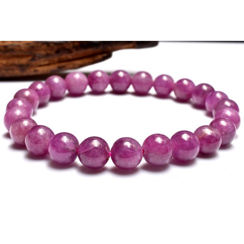 1点物】南アフリカ産◇高品質 ルビー 8mm ブレスレット _MC4636
