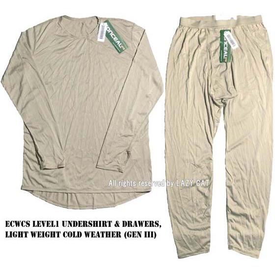 MILITARY（ミリタリー） 米軍 ECWCS Gen3 Level1 アンダーウェア上下