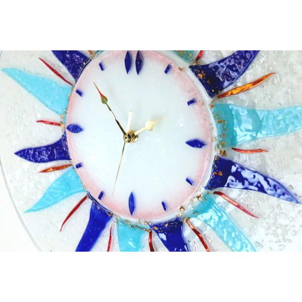 ベネチアングラス 掛け時計 ベネチアンガラス イタリア製 pelt711-t