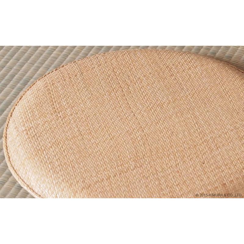 和風 座布団 座蒲団 クッション 丸型 円形 籐 ラタン 網代編み 夏