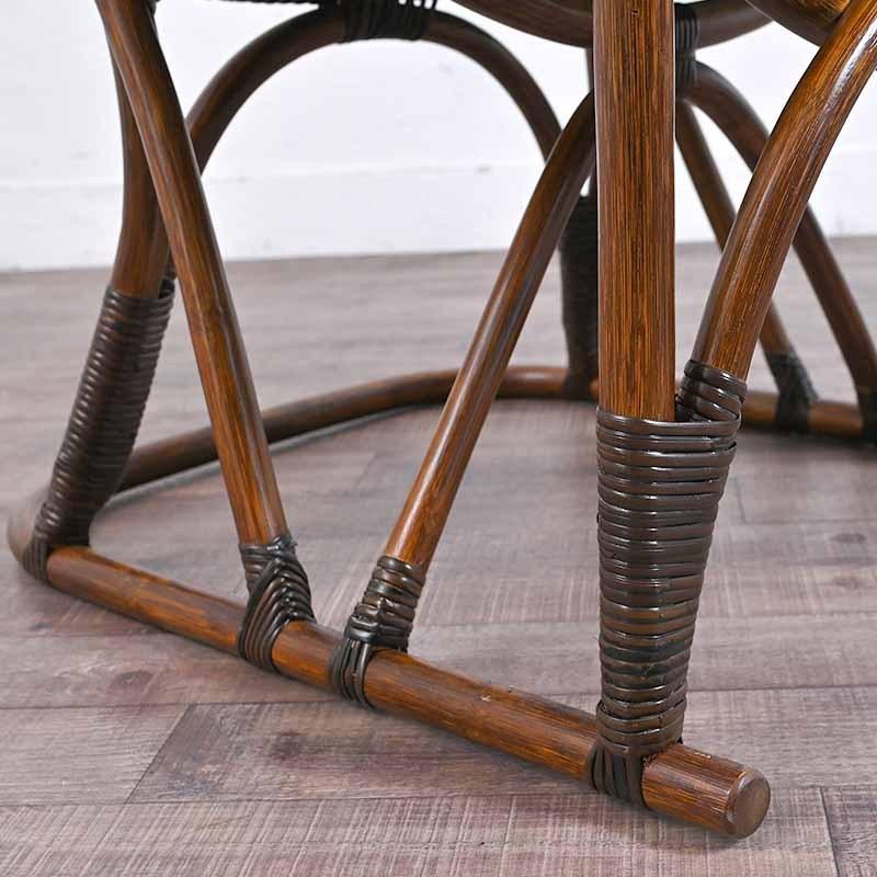 籐の椅子 ラタン パーソナルチェア 肘付き 軽い 和室 C118KA 爆買