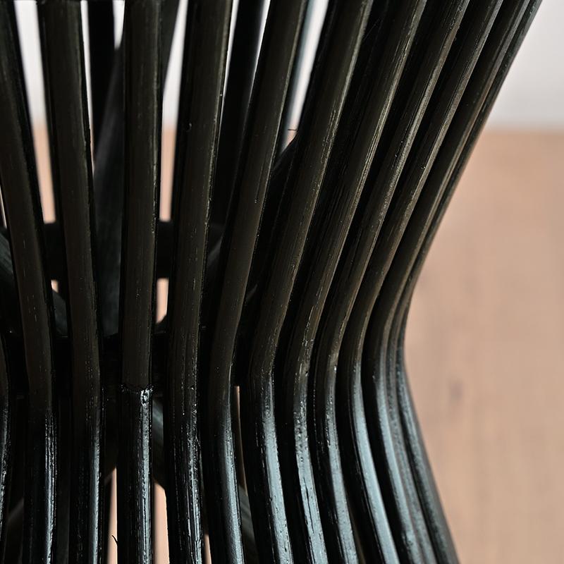 楡無垢材 格子スツール 黒 和モダン アンティーク 椅子 腰掛け 飾り台