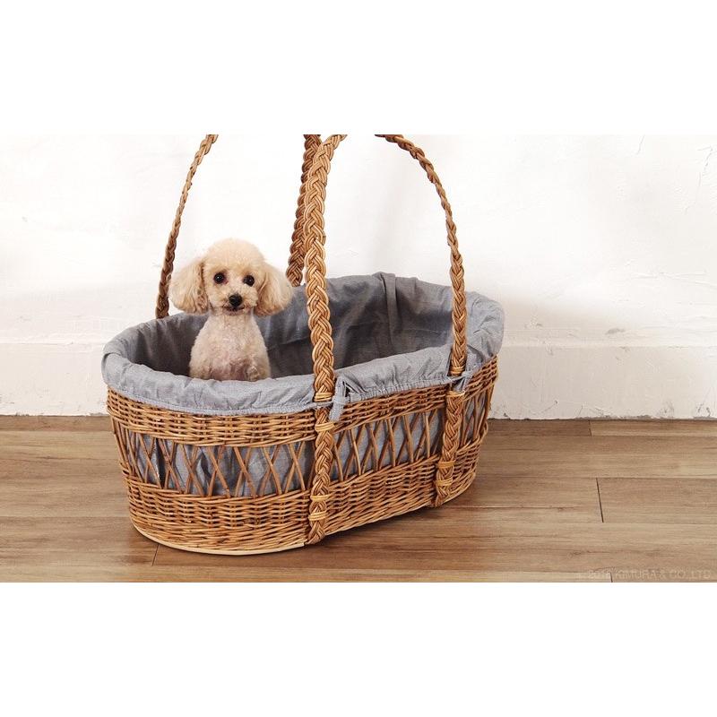 ペットキャリーバッグ ラタンバスケット おしゃれ 犬 猫 GK130MME 爆買