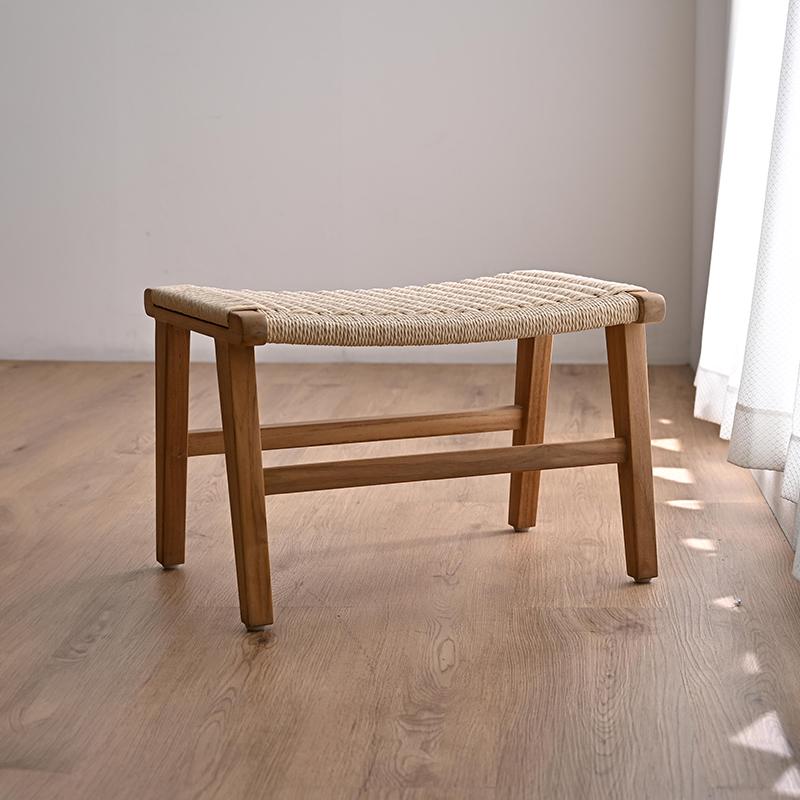 チーク ペーパーコード スツール チェア オットマン アジアン 椅子