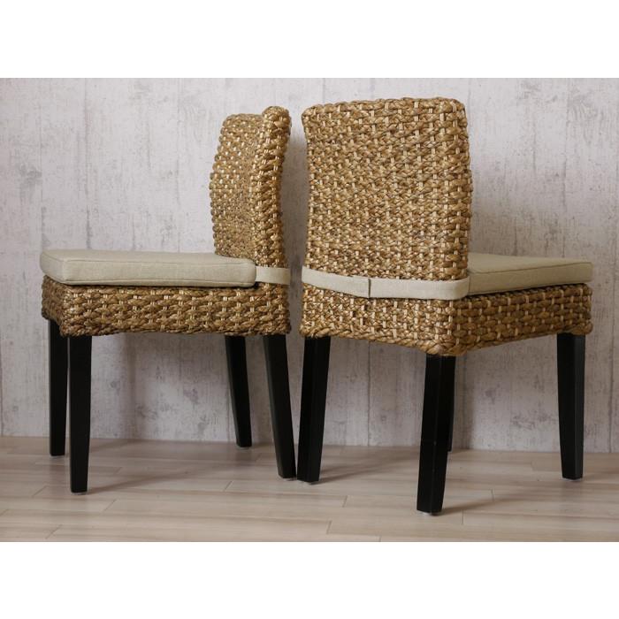 ダイニングチェア 2脚セット おしゃれ 木製 ウォーターヒヤシンス