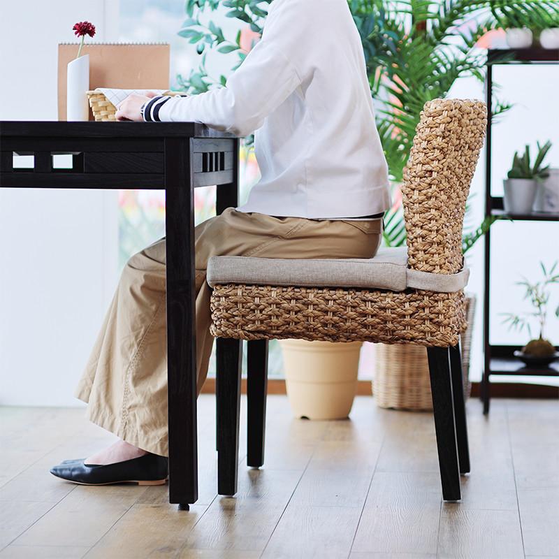 ダイニングチェア 2脚セット おしゃれ 木製 ウォーターヒヤシンス